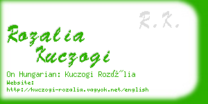 rozalia kuczogi business card